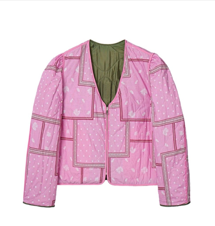 보카바카 위켄드 리버서블 점퍼 2way 카키/핑크--4