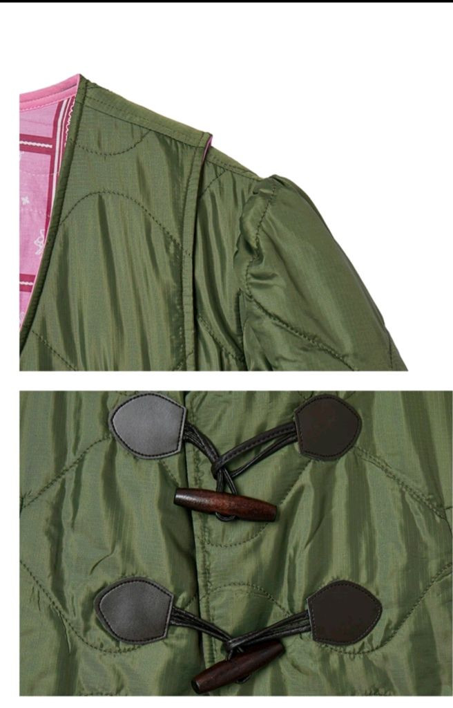 보카바카 위켄드 리버서블 점퍼 2way 카키/핑크--6