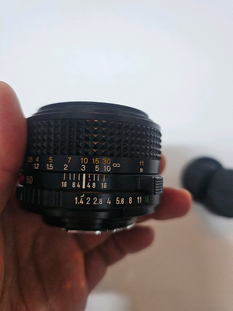 [A급]삼성(미놀타) MD 50mm f1.4 렌즈 (MD 50.4)수동렌즈(미놀타 필름카메라 용 렌즈)--1