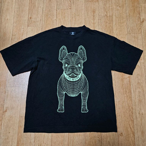 (정품새옷수준)라이프워크 불독 반팔 티셔츠, 블랙, 100, 남녀공용