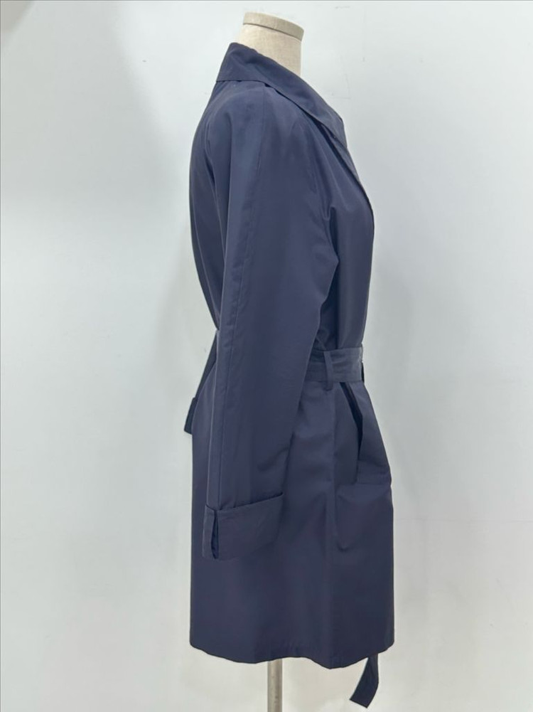 꾸레쥬 실크 더블 트렌치--1