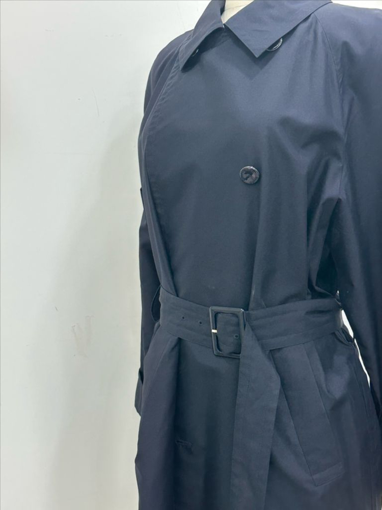 꾸레쥬 실크 더블 트렌치--4