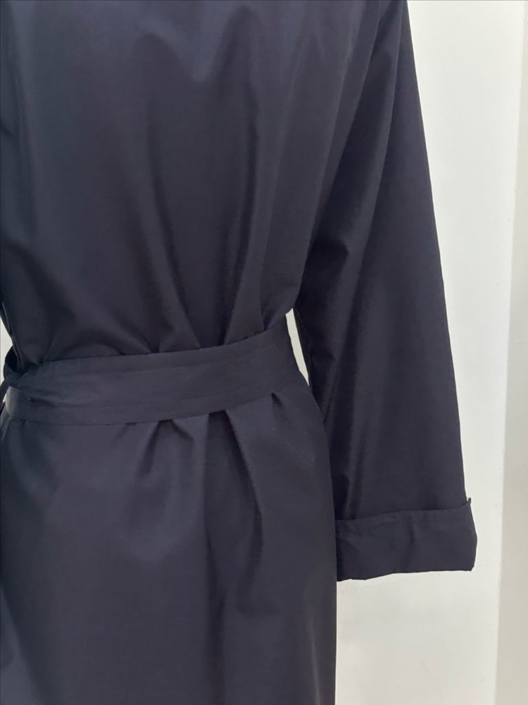 꾸레쥬 실크 더블 트렌치--5