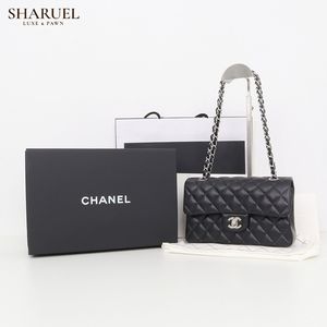 샤넬 클래식 스몰 램스킨 플랩백 은장 A01113 내장칩