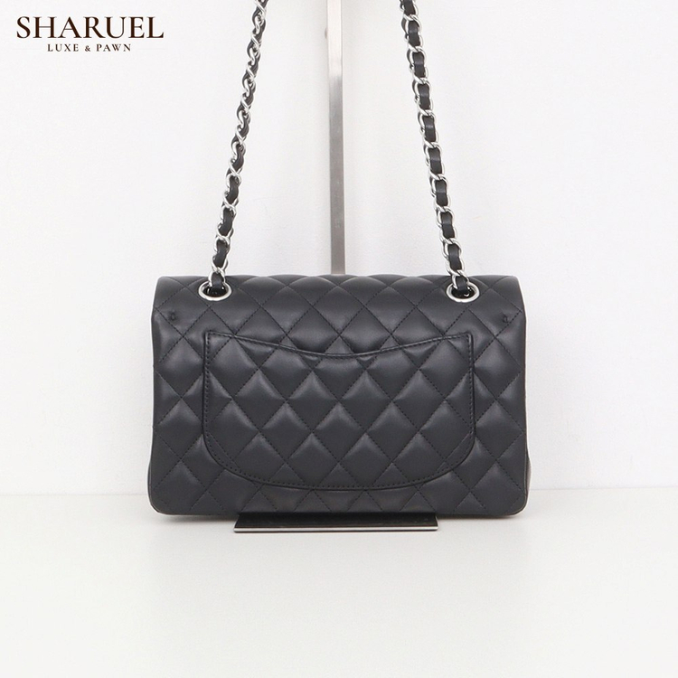 샤넬 클래식 스몰 램스킨 플랩백 은장 A01113 내장칩--2