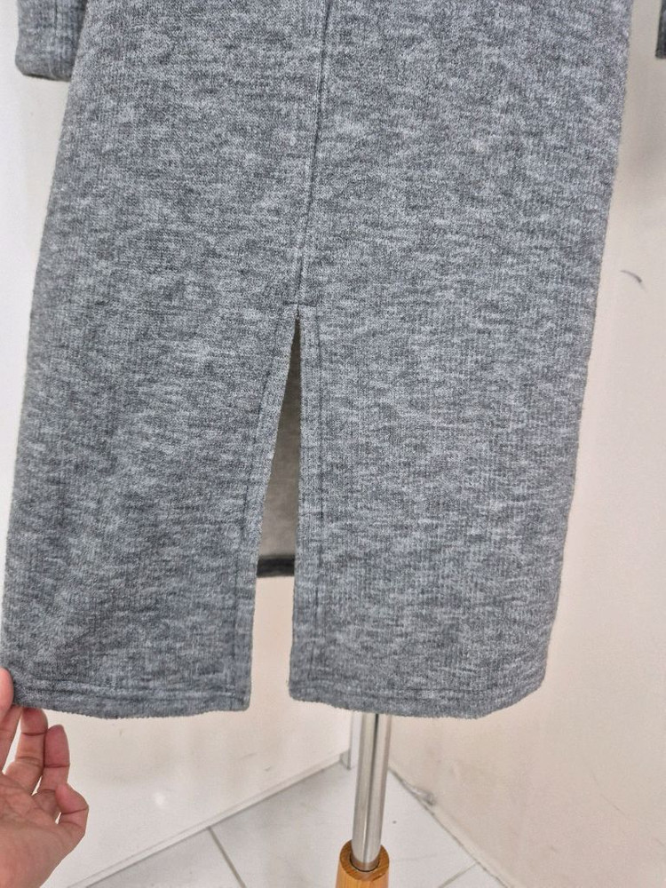 캐주얼 회색 후드 니트 원피스 프리사이즈ㅡ무배--6