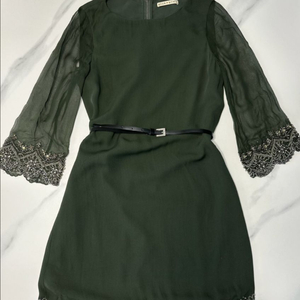 Alice + Olivia 앨리스 올리비아 실크 비즈 드레스