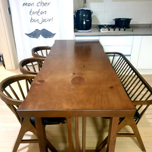 통원목 우드슬랩 식탁