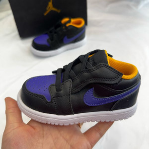 나이키 조던1 알트 로우 찍찍이 유아 운동화 블랙/퍼플 130 새상품
