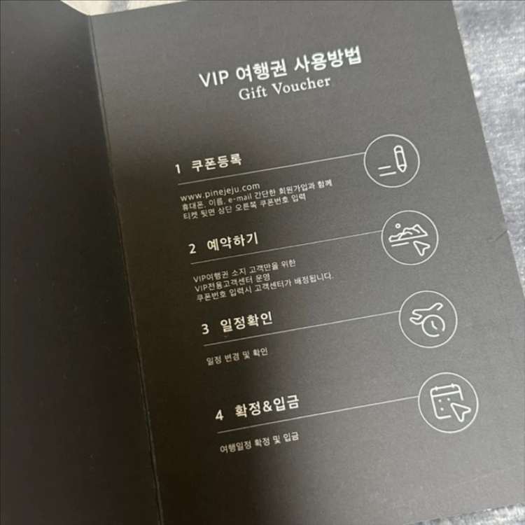 파인제주 VIP 여행권 제주 2인 왕복 항공권 이미지