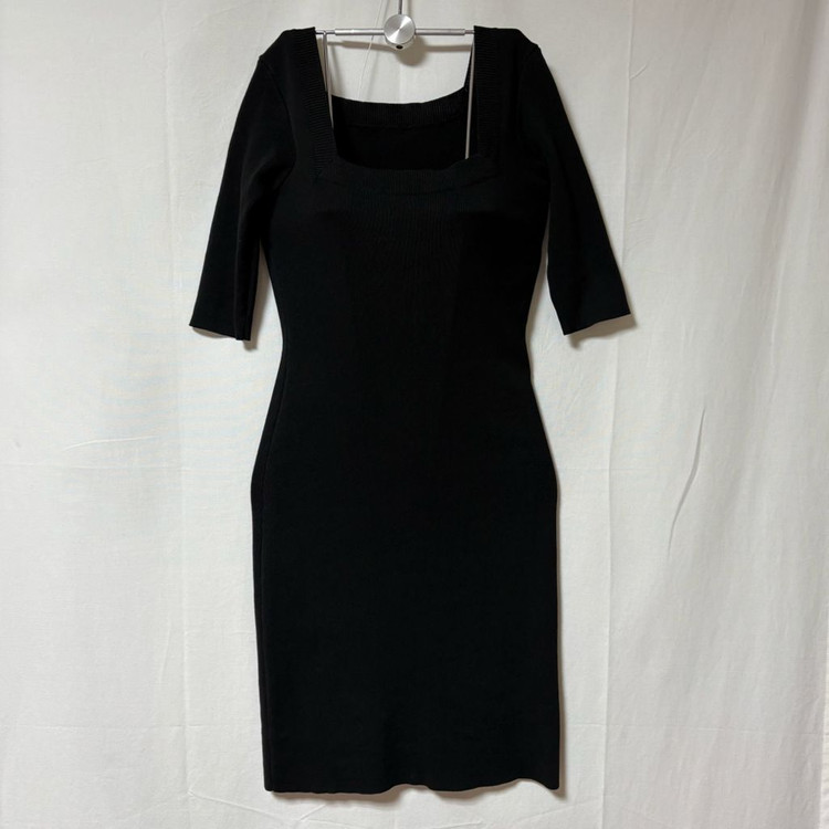 [미착용/free]pssw(박선우) 레이첼 반팔 미니원피스(블랙) 이미지