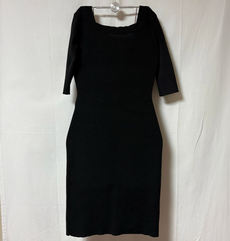 [미착용/free]pssw(박선우) 레이첼 반팔 미니원피스(블랙) 이미지