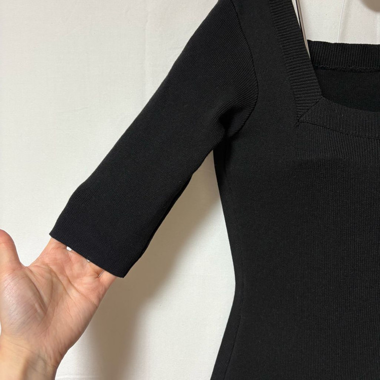 [미착용/free]pssw(박선우) 레이첼 반팔 미니원피스(블랙) 이미지