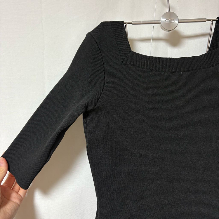 [미착용/free]pssw(박선우) 레이첼 반팔 미니원피스(블랙) 이미지