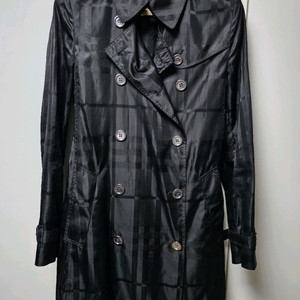 버버리 정품 블랙체크 트렌치코트