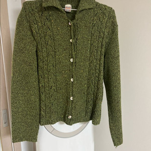 오일리 녹색가디건55