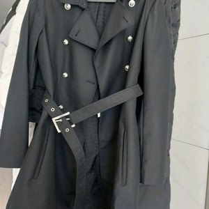 베르사체 블랙 트렌치 코트