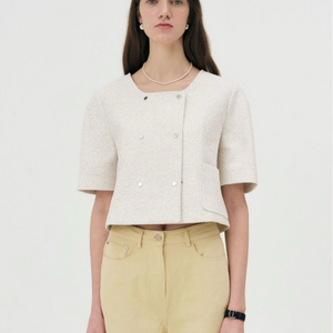 마론에디션 크림 트위드 크롭 블레이저 이미지