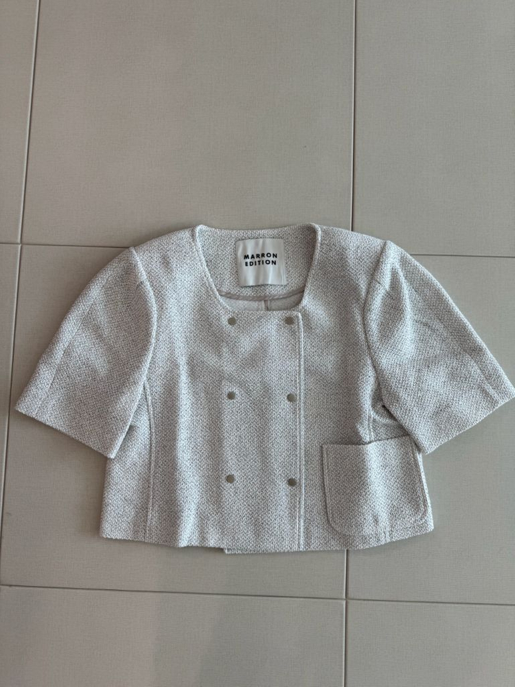 마론에디션 크림 트위드 크롭 블레이저 이미지