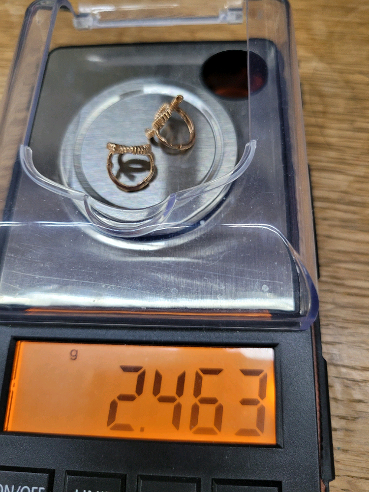 14k 핑크골드 원터치 귀걸이--2