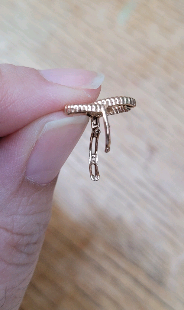 14k 핑크골드 원터치 귀걸이--5