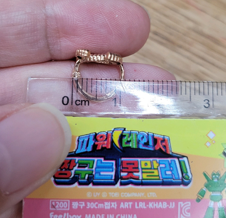 14k 핑크골드 원터치 귀걸이--9