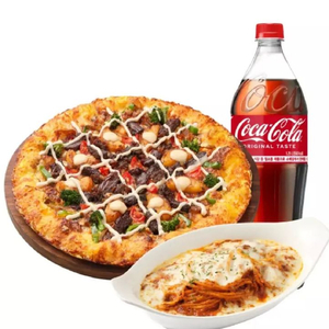 피자헛) BBQ 스테이크 뇨끼 체다골드 엣지 L+ 리치치즈파스타+콜라 1.25L 이미지