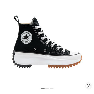 컨버스 런스타 하이크 하이 블랙 화이트 검 230mm