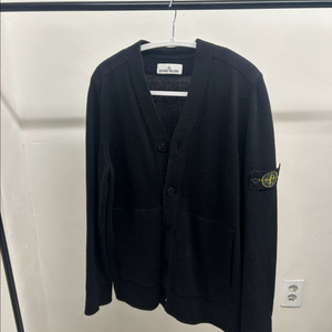 (105)스톤아일랜드 와펜 패치 브이넥 울 가디건 L 이미지