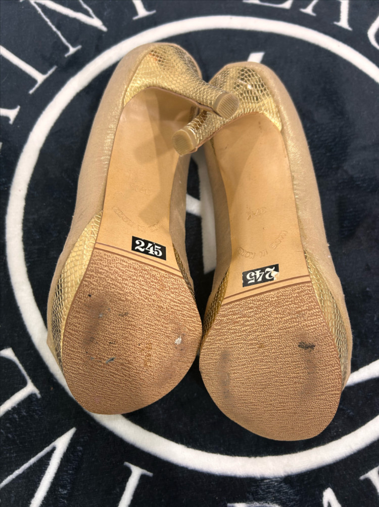 국내산 고퀄리티 하이힐 / 럭셔리 리본꼬임 오픈토 골드힐 59,800--5