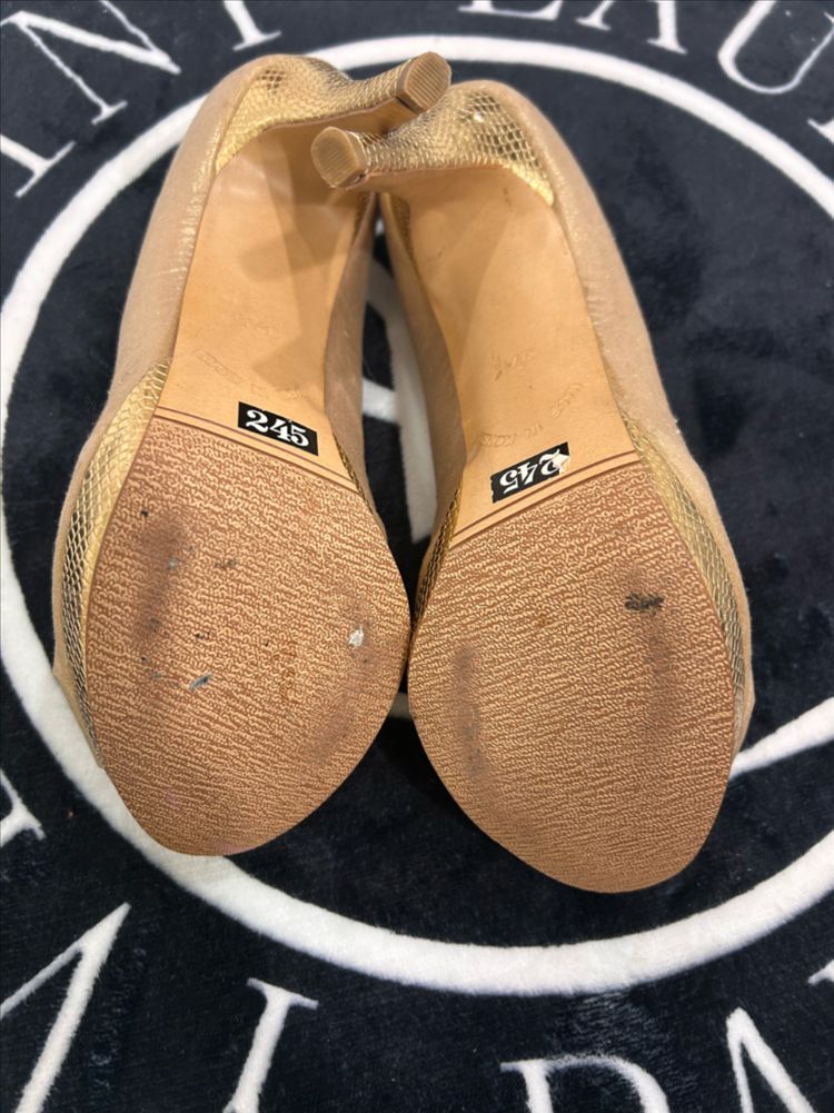 국내산 고퀄리티 하이힐 / 럭셔리 리본꼬임 오픈토 골드힐 59,800--6