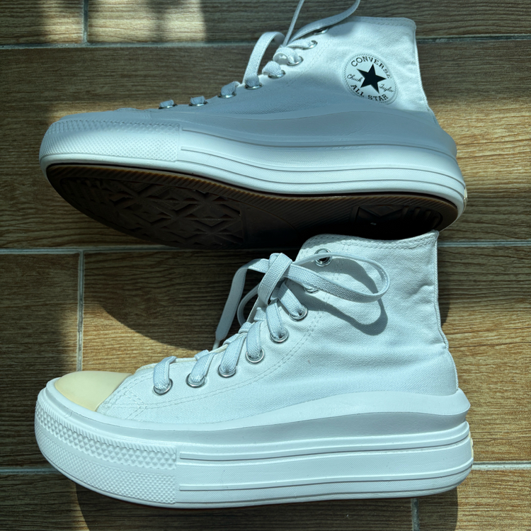 컨버스 척테일러 올스타 무브 화이트 225mm--4