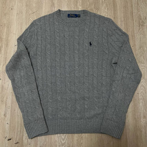 폴로 랄프로렌 라운드 꽈배기 니트 M/95