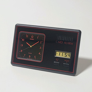 세이코 쇼와 빈티지 탁상 카드형 시계 포켓 카드 알람 이미지