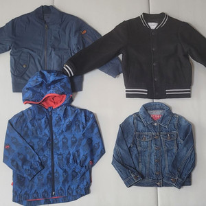 남아옷 110 점퍼 4개 만5세 + 한복 덤 갭항공점퍼, 올드네이비 바시티(새옷) 갭바람막이 갭 청자켓 일괄 택포
