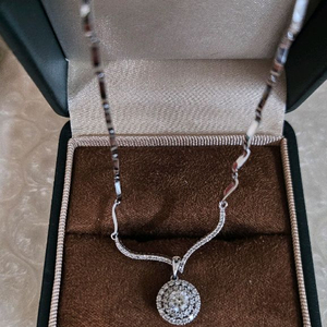 14k화이트골드 목걸이 이미지