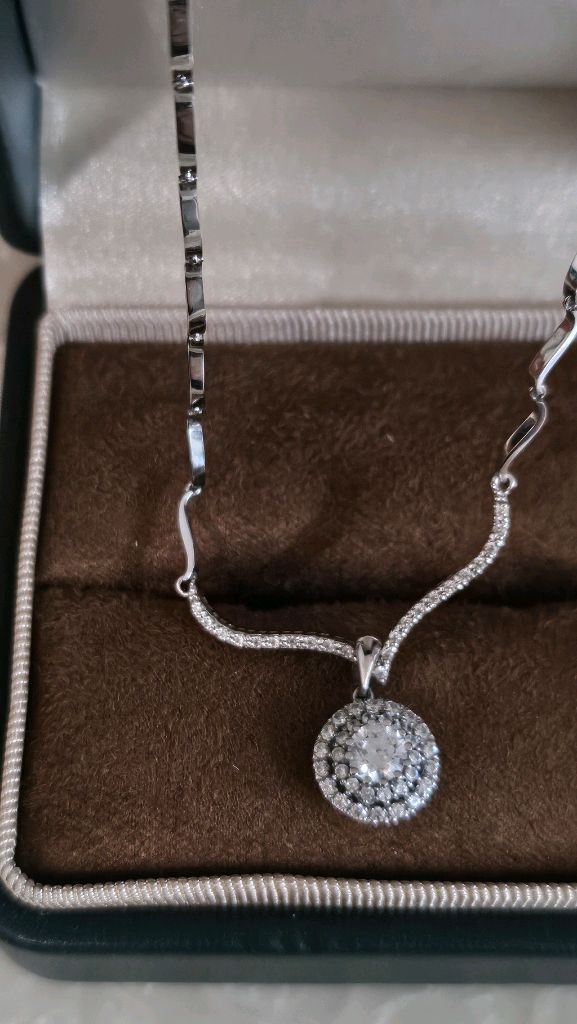 14k화이트골드 목걸이 이미지