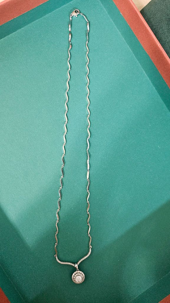 14k화이트골드 목걸이 이미지