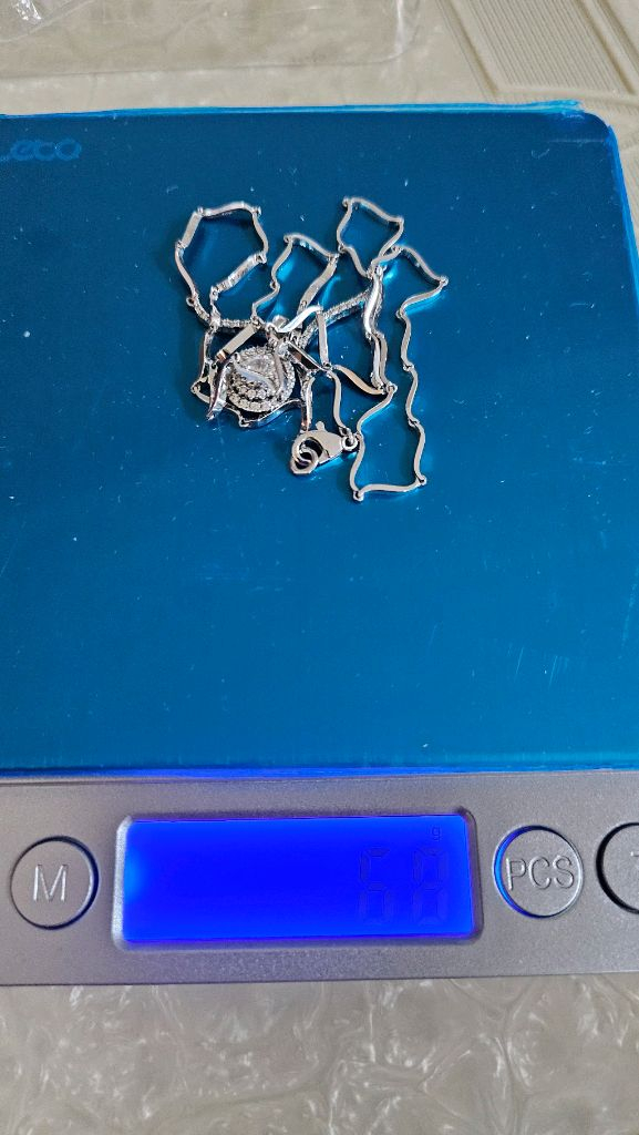 14k화이트골드 목걸이 이미지