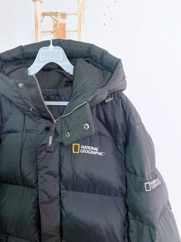 (100(L)내셔널지오그래픽남자오리털블랙후드롱패딩 이미지