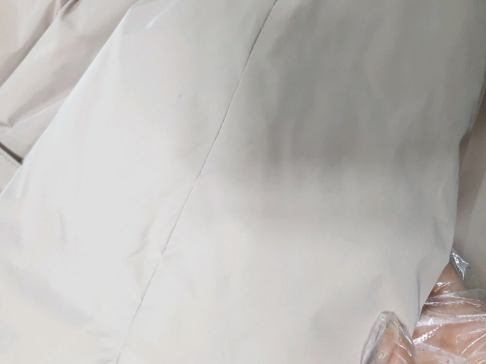 질스튜어트뉴욕 베이지 밍크퍼 탈착 구스다운 코트형 점퍼/55--9