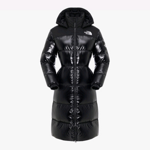 노스페이스 여성 유광 눕시 구스다운 패딩 점퍼 코트/M