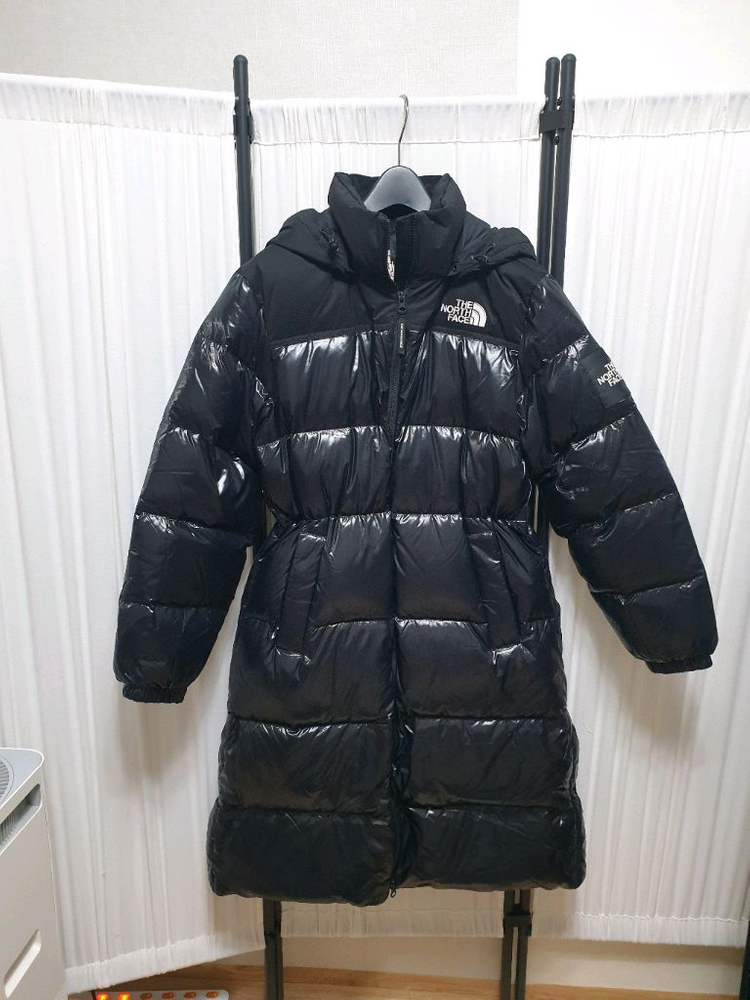 노스페이스 여성 유광 눕시 구스다운 패딩 점퍼 코트/M 이미지