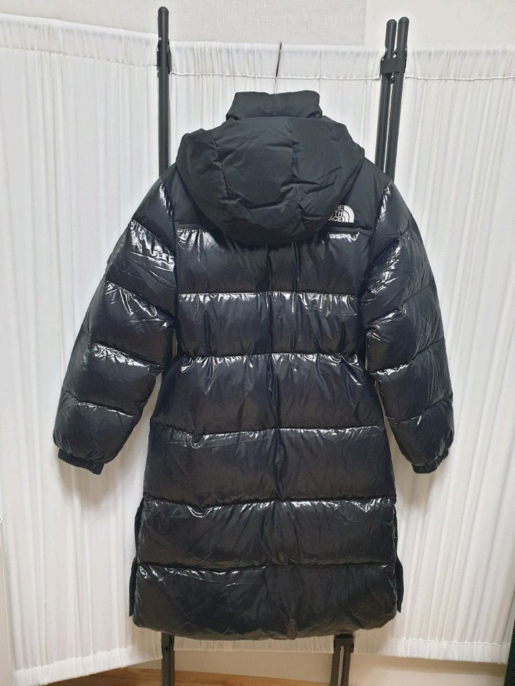 노스페이스 여성 유광 눕시 구스다운 패딩 점퍼 코트/M 이미지