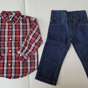 남아옷 만 2세~ 24개(새거4개) 택포 타미힐피거 청바지, 갭 블랙진, 오후티, 짐보리실내복 새거 이미지