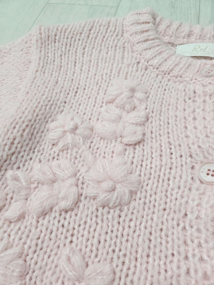 리엘 마시멜로우 가디건 핑크--4