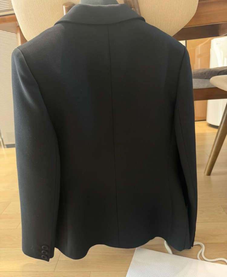 크리스찬 디올 블랙 더블 브레스트 몽테뉴 자켓--1