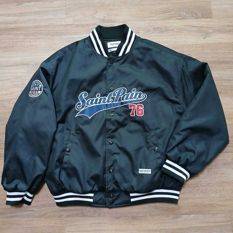 saintpain 세인트페인 바시티 누빔 점퍼 자켓 과잠 야구--3