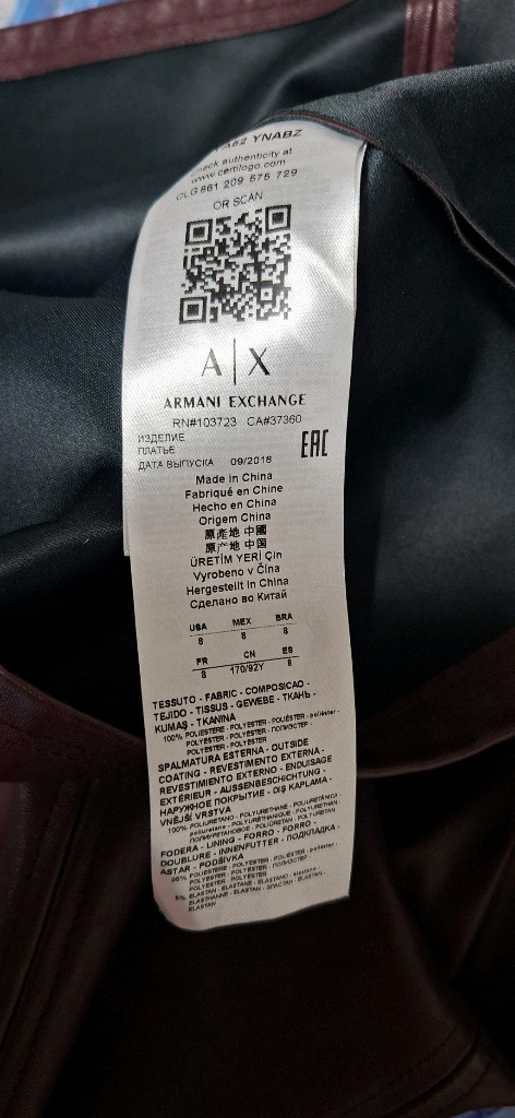 77 아르마니익스체인지 원피스 77사이즈--3