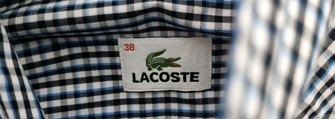 남성 라코스테 체크패턴 긴팔 남방 셔츠--8